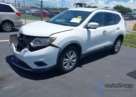 2015 Nissan Rogue Sv из США, поврежденный, VIN KNMAT2MT9FP592560